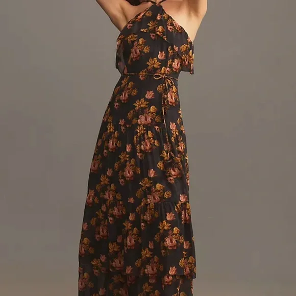 Anthropologie Calypso Floral Halter Dress 🌻 - Picture 10 of 14